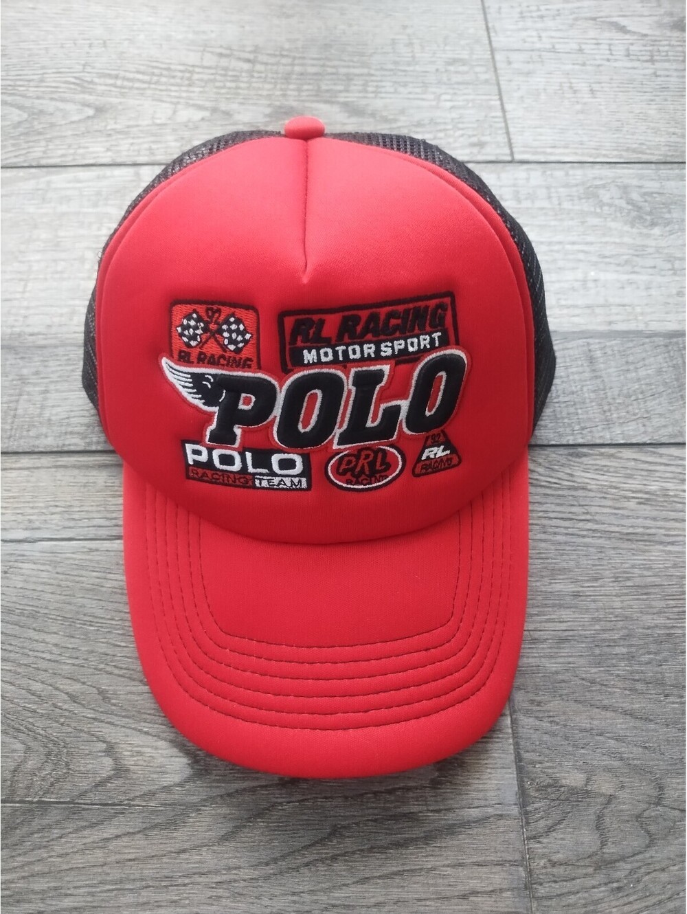 Ralph Lauren Fragrances Hat Cap Mens One Size Red Trucker Mesh Motorsport Racing